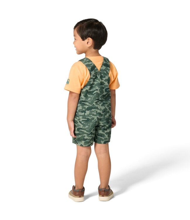 Carhartt Boy's Tolddler Short-Sleeve T-Shirt and Canvas Camo Print Shortall Set CG8115