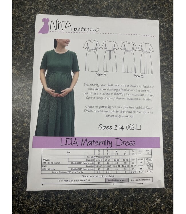 Nita Patterns Leia Maternity Dress Pattern
