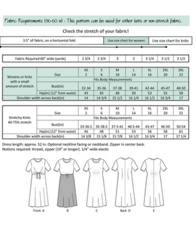 Nita Patterns Holly Maternity Dress Pattern