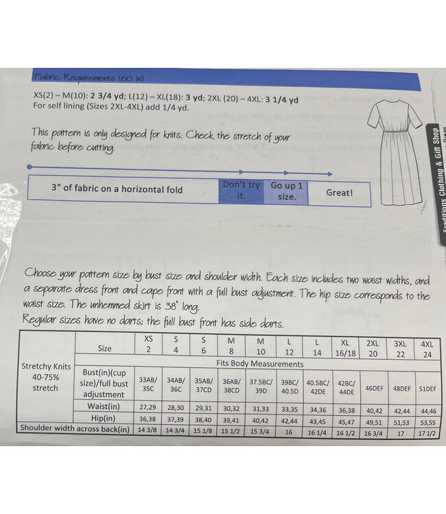 Nita Patterns Emma Puff Sleeve Dress Pattern