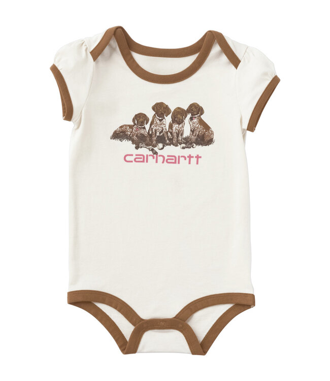 Carhartt Girl's Short-Sleeve Puppies Bodysuit CA7189