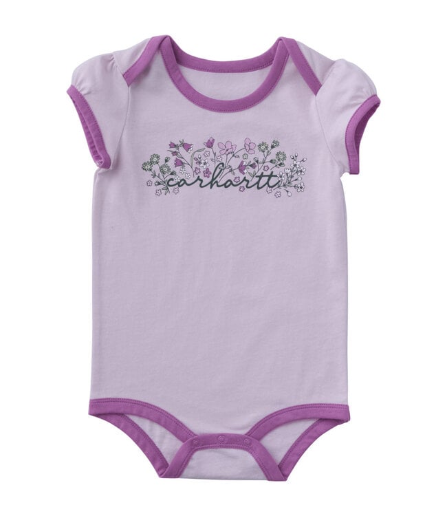 Carhartt Girl's Short-Sleeve Floral Bodysuit CA7191