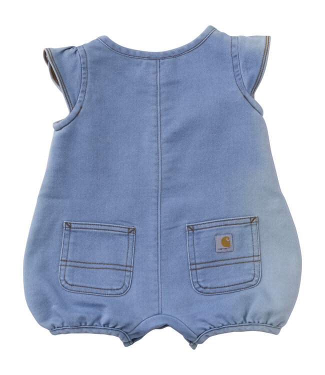 Carhartt Girl's Short-Sleeve Denim Henley Romper CM9773