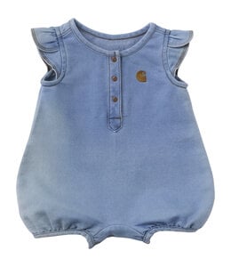 Carhartt Girl's Short-Sleeve Denim Henley Romper CM9773