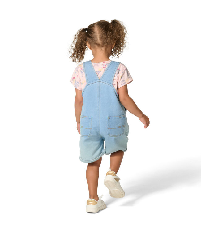 Carhartt Girl's Toddler Short-Sleeve Bee Print T-Shirt and Denim Shortall Set CG9969