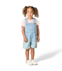 Carhartt Girl's Toddler Short-Sleeve Bee Print T-Shirt and Denim Shortall Set CG9969