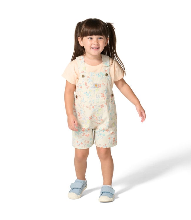 Carhartt Girl's Toddler Short-Sleeve T-Shirt and Canvas Shortall Set CG9967