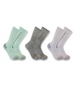 Carhartt Women's Midweight Cotton-Tencel Comfort Crew Sock 3 Pack SC8023W