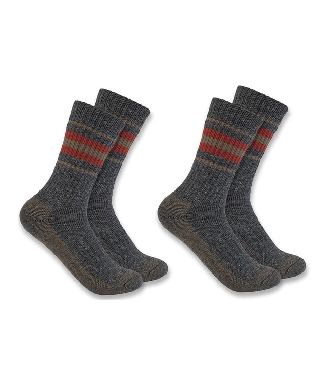 Carhartt Women's Heavyweight Synthetic-Wool Blend Crew Sock 2-Pack SC8212W