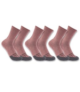 Carhartt Women's Force Midweight Logo Crew Sock 3 Pack SC9913W