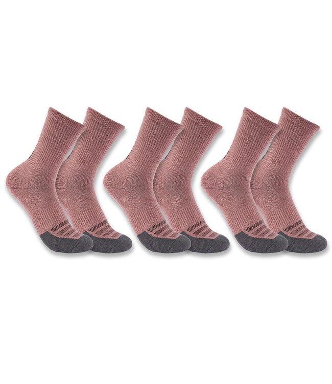 Carhartt Women's Force Midweight Logo Crew Sock 3 Pack SC9913W