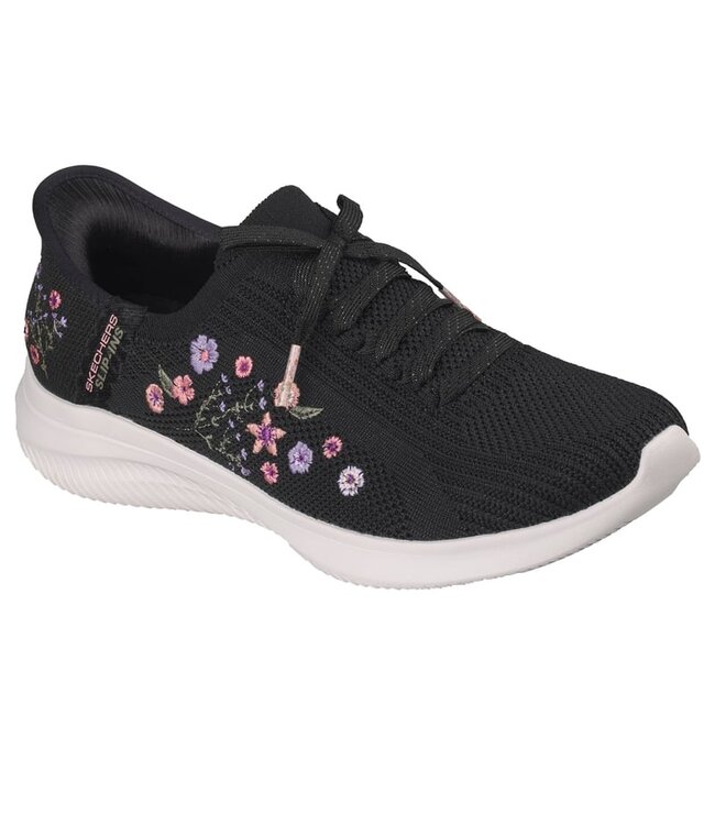Skechers Women's Slip-ins: Ultra Flex 4.0- Sweet Petals Shoe 150806W BLK
