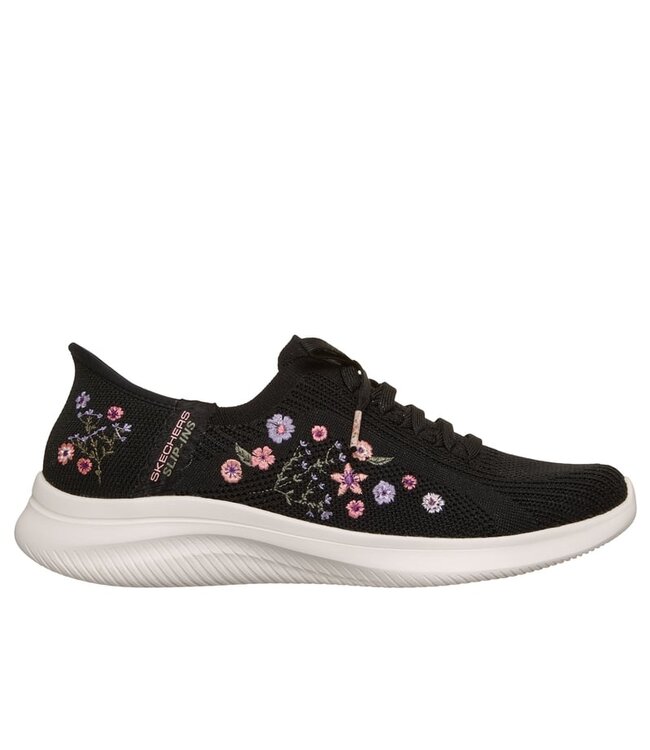 Skechers Women's Slip-ins: Ultra Flex 4.0- Sweet Petals Shoe 150806W BLK