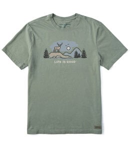 Life Is Good Men's White Tail Buck Vista Short-Sleeve Crusher Tee 153363