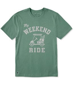 Life Is Good Men's Golf Cart My Weekend Ride Short-Sleeve Crusher Tee 153391