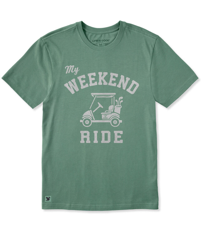 Life Is Good Men's Golf Cart My Weekend Ride Short-Sleeve Crusher Tee 153391