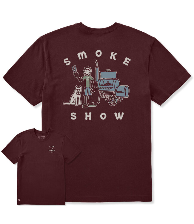Life Is Good  Men's Jake & Rocket Smoke Show Short-Sleeve Crusher Tee 153413