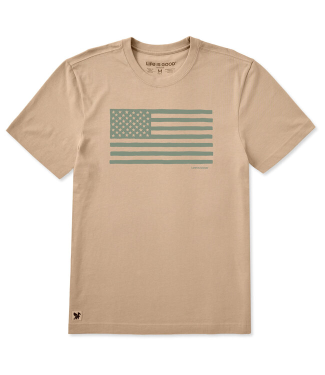 Life Is Good Men's American Flag Short-Sleeve Crusher-LITE Tee 153469
