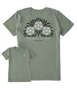 Life Is Good Women's Kindness is Free Floral Symmetry Short-Sleeve Tee 153647