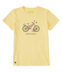 Life Is Good Women's Beautiful Butterfly Bike Short-Sleeve Crusher-LITE Tee 153659