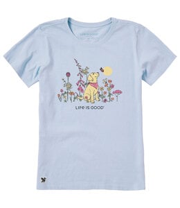 Life Is Good Women's Dog Among Wildflowers Short-Sleeve Crusher-LITE Tee 153662