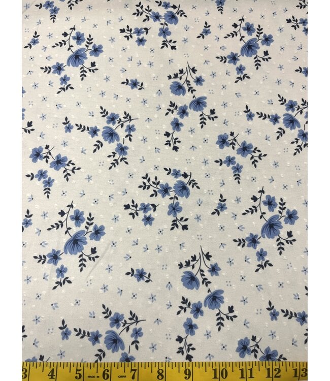 * Exclusive Design* YD Vintage Floral Petite Poly Swiss Dot FT202601499