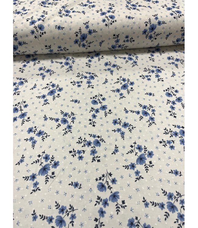 * Exclusive Design* YD Vintage Floral Petite Poly Swiss Dot FT202601499