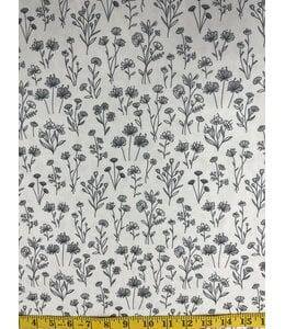 * Exclusive Design* YD Esme Floral White Poly Slub FT202601489- 1