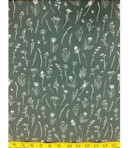 * Exclusive Design* YD Spring Buds Green Stretch Chiffon FT202601505