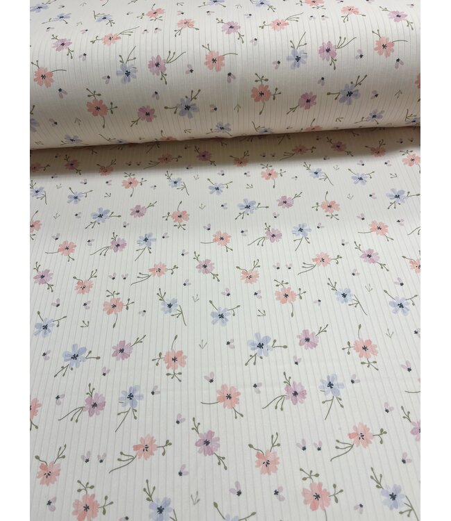 * Exclusive Design* YD Lila Floral Wide Rib Knit FT202601480