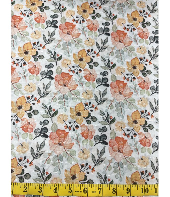 * Exclusive Design* YD Miami Floral DX-507 Cotton Swiss Dot FT202601486