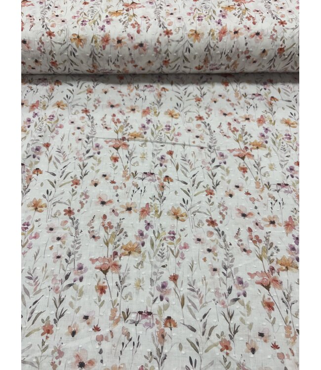 * Exclusive Design* YD Bria Floral DX-507 Cotton Swiss Dot FT202601484