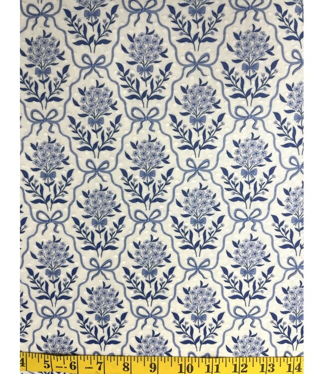 * Exclusive Design* YD Blooms & Bows Trellis Swiss Dot Knit FT202601485