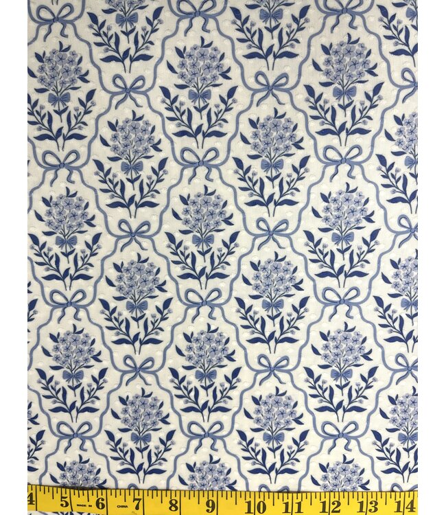 * Exclusive Design* YD Blooms & Bows Trellis Swiss Dot Knit FT202601485