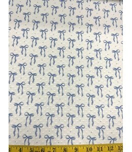 * Exclusive Design* YD Simple Bows- Blue Swiss Dot Knit FT202601498