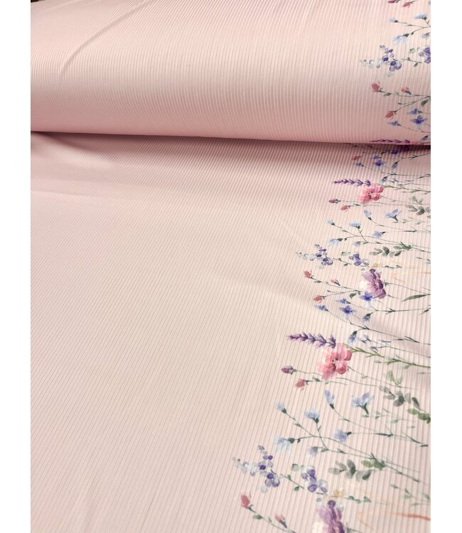 * Exclusive Design* YD Spring Blooms Border Print Narrow Rib Knit FT202601490