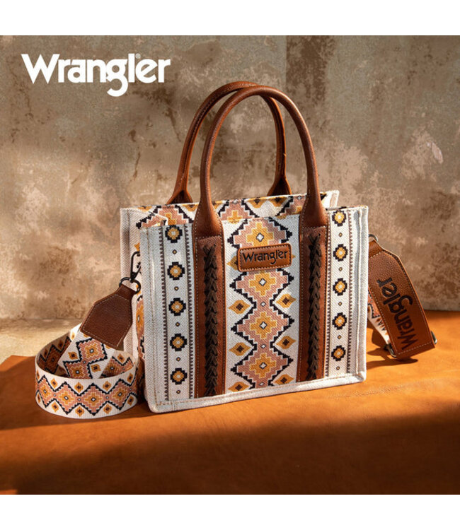 Wrangler Southwestern Print Small Canvas Tote/Crossbody WG2202-8120S