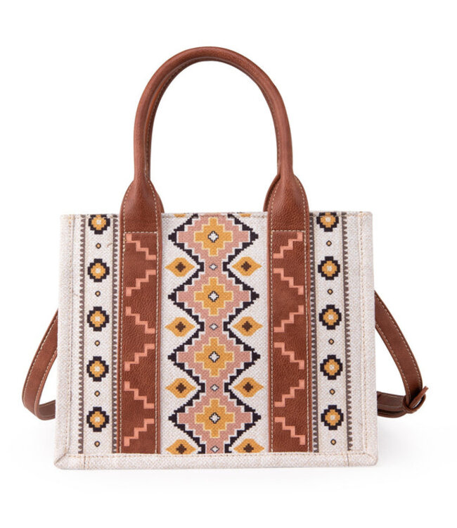 Wrangler Southwestern Print Small Canvas Tote/Crossbody WG2202-8120S