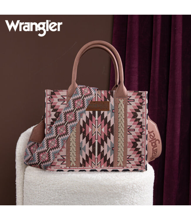 Wrangler Southwestern Pattern Dual Sided Print Tote/Crossbody WG2213-8120S