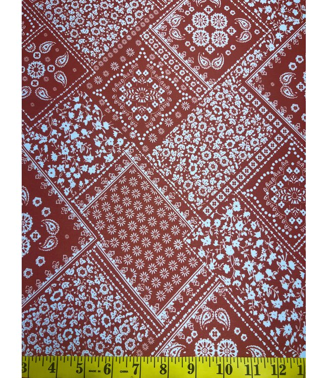 YD Paisley Patchwork Red Airflow