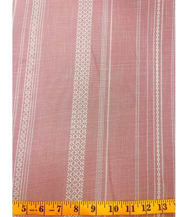 YD Lacy Stripes Pink Cotton Blend
