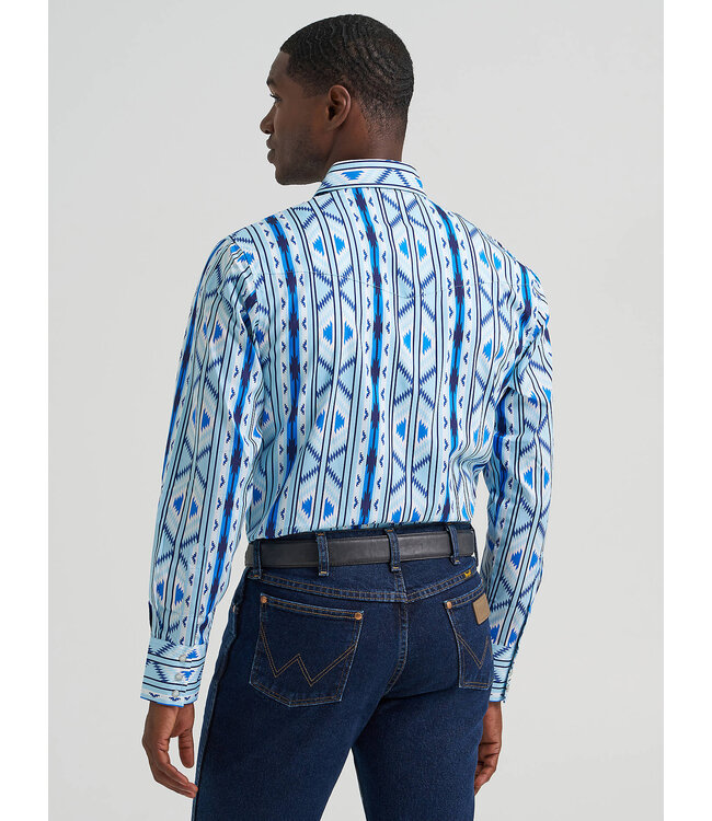 Wrangler Men's Checotah Long-Sleeve Western Snap Printed Shirt 112379225