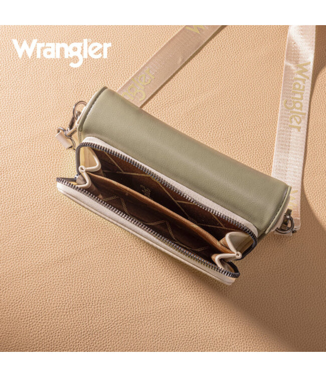 Wrangler Dual Tone Small Crossbody Wallet WG329-206