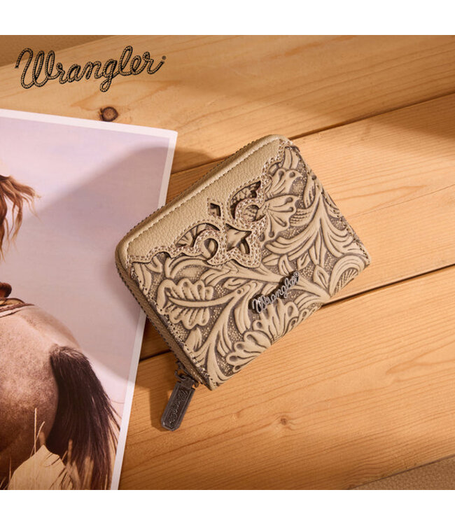 Wrangler Tooled Zip-Around Wallet WG322-W089