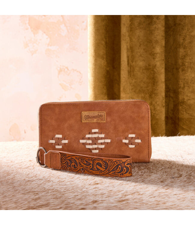 Wrangler Aztec Woven Zip Around Wallet with Wristlet WG310-W006