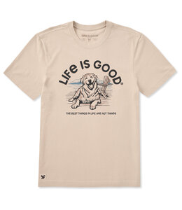 Life Is Good Men's Best Things Adirondack & Dog Short-Sleeve Crusher-LITE Tee 153489
