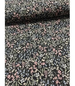 YD Jolene Black Linen Look Polyester FA16128