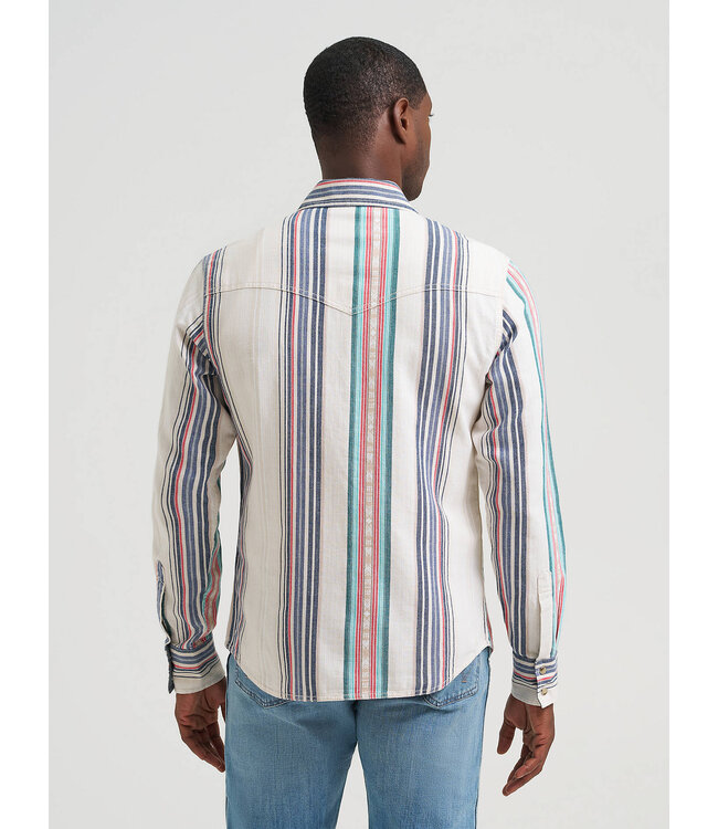 Wrangler Men's Retro Premium Stripe Western Snap Shirt 112378795
