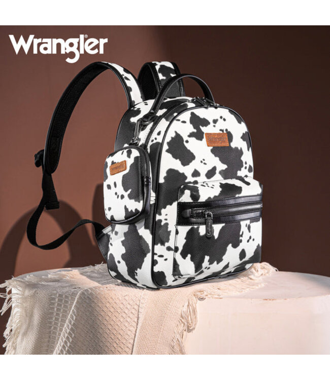 Wrangler Cow Print Backpack With Coin Pouch WG133-8603