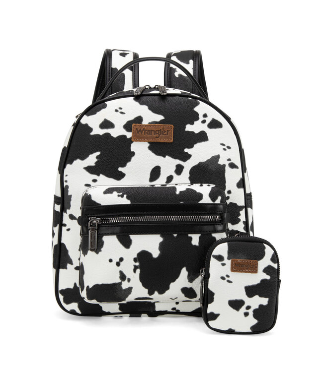 Wrangler Cow Print Backpack With Coin Pouch WG133-8603